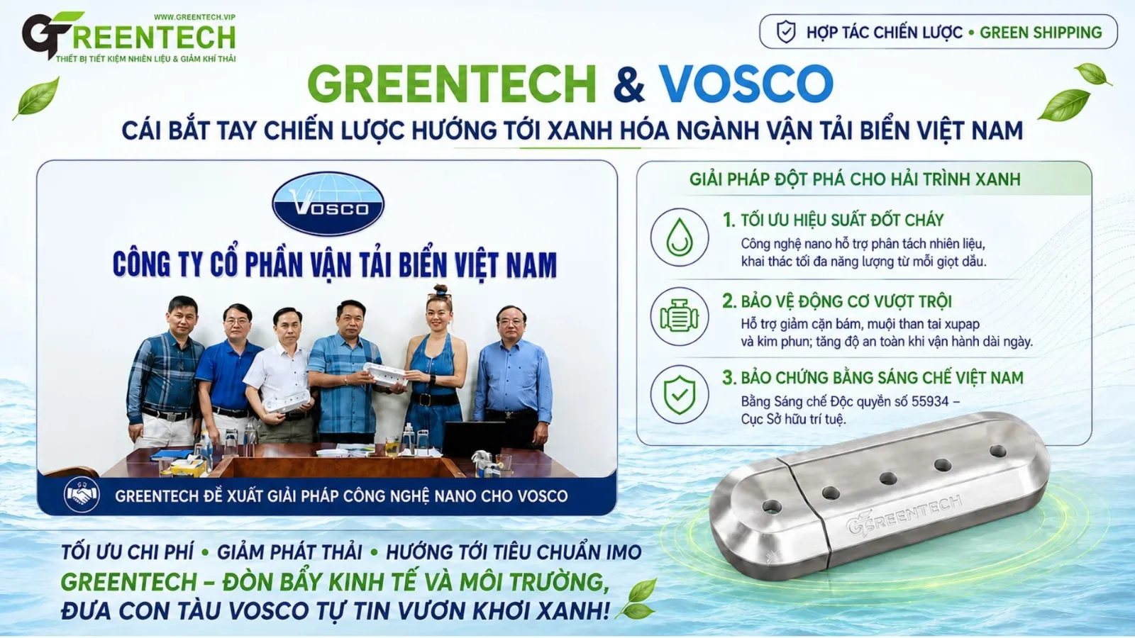 GREENTECH and VOSCO (Vietnam Ocean Shipping JSC): working toward greener shipping