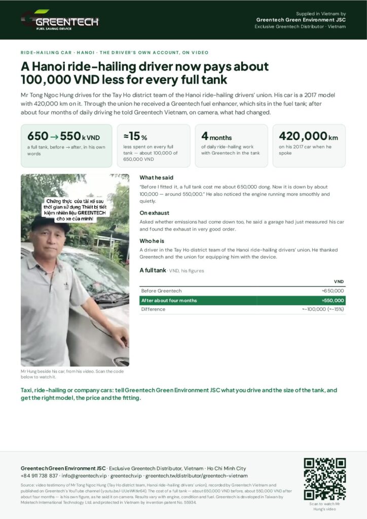 Hanoi ride-hailing drivers union: a full tank down from about 650,000 to 550,000 VND after four months