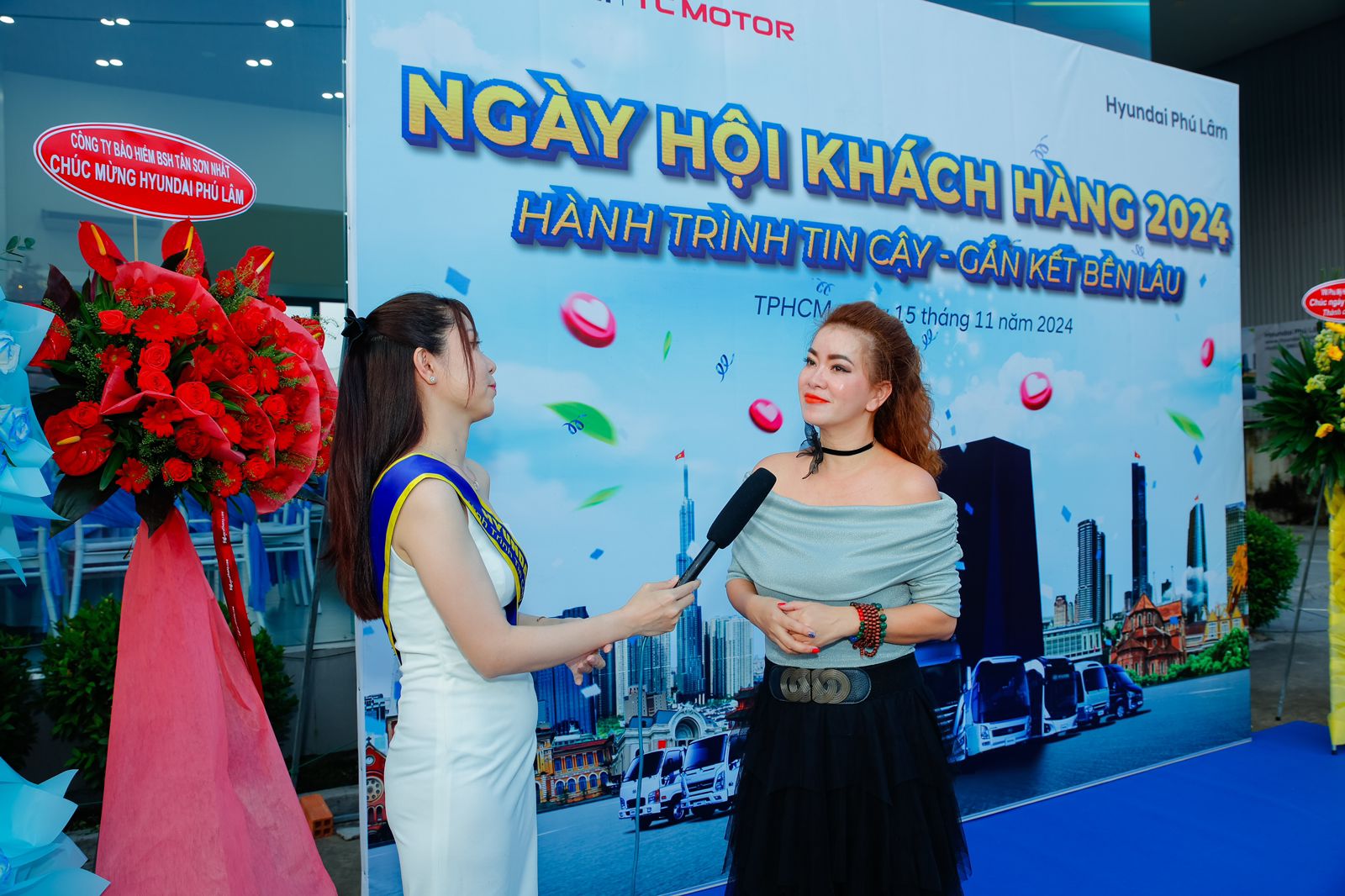 Ms. Trần Ngọc Vân interviewed at Hyundai Phú Lâm’s Customer Day, November 2024