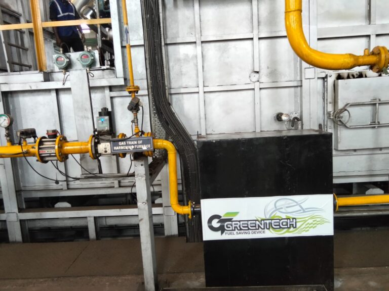 MSM Spring India: the hardening furnace’s gas train, labelled by the plant